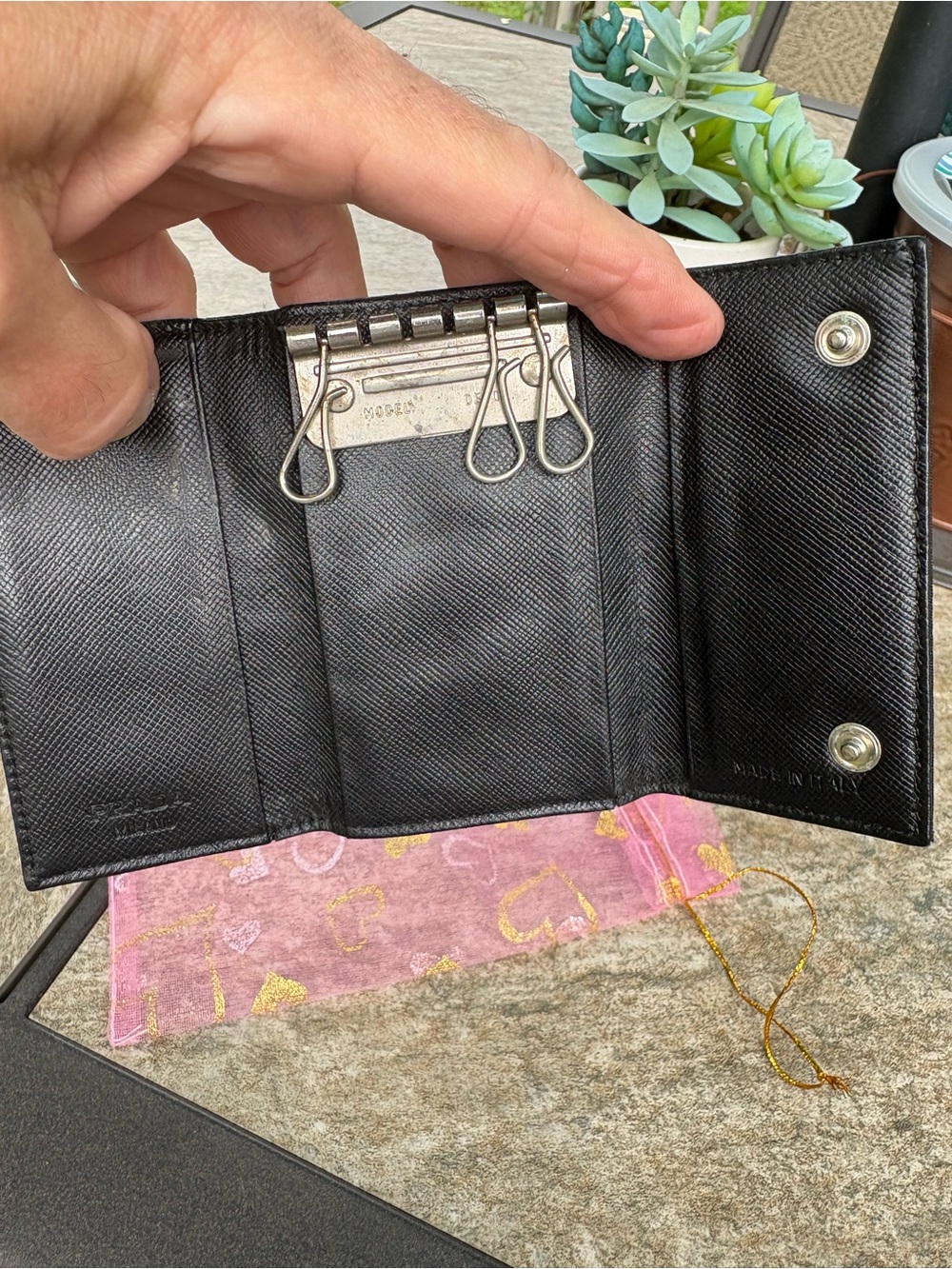 Prada Black Nylon Triangular Logo Compact Wallet - Picture 4 of 13